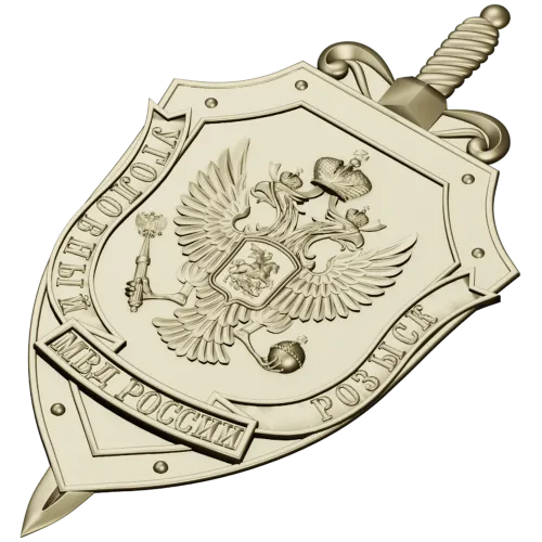 Criminal Investigation Shield - high-detail STL 3D model for CNC