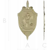 Criminal Investigation Shield - high-detail STL 3D model for CNC