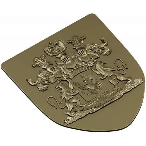 Heraldic Shield STL - Family Coat of Arms 3D Model for CNC