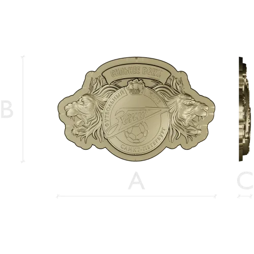 Zenit Lions Crest - STL 3D model for CNC milling