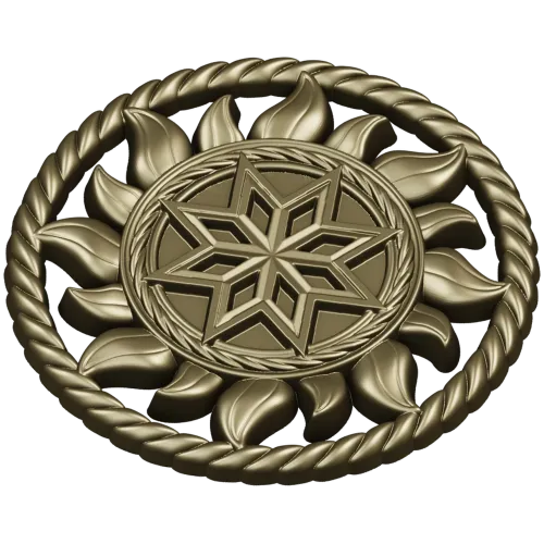 Alatyr Sun Medallion - STL 3D model for CNC carving