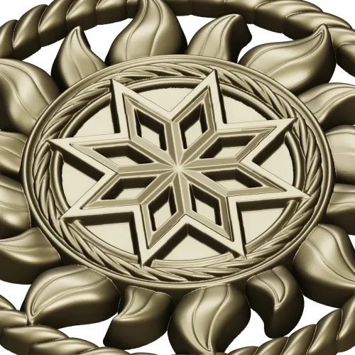 Alatyr Sun Medallion - STL 3D model for CNC carving