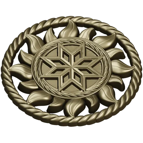 Alatyr Sun Medallion - STL 3D model for CNC carving