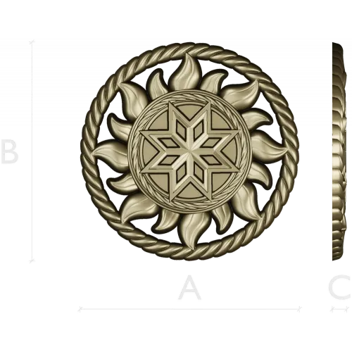 Alatyr Sun Medallion - STL 3D model for CNC carving