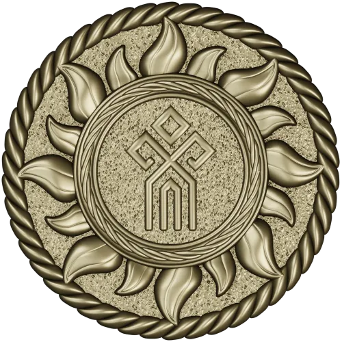 Slavic Sun Medallion STL for CNC carving