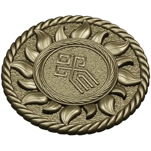 Slavic Sun Medallion STL for CNC carving