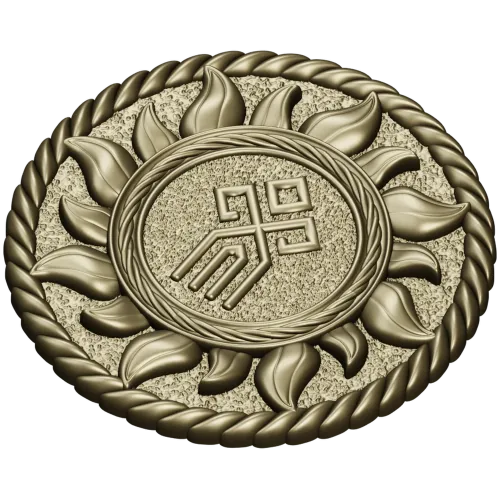 Slavic Sun Medallion STL for CNC carving