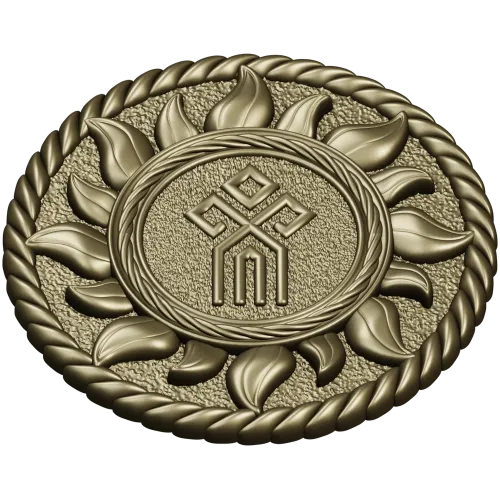 Slavic Sun Medallion STL for CNC carving