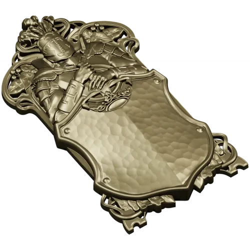 Knightly Heraldic Plaque STL for CNC