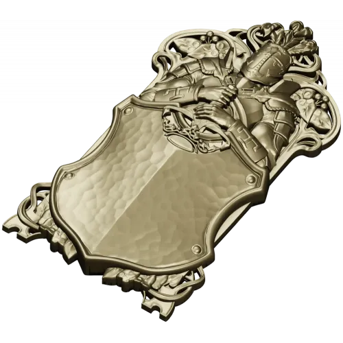 Knightly Heraldic Plaque STL for CNC