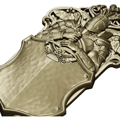 Knightly Heraldic Plaque STL for CNC