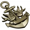 Anchor with Swallows - STL 3D model for CNC