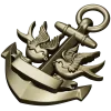 Anchor with Swallows - STL 3D model for CNC