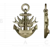 Anchor with Swallows - STL 3D model for CNC