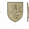 Heraldic Eagle and Marten Shield - high-relief STL 3D model for CNC