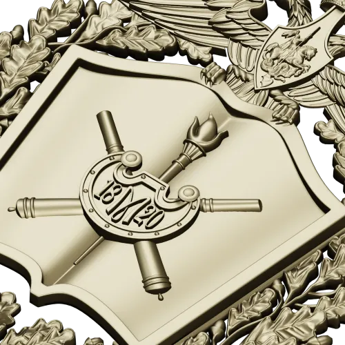 Герб Военной академии МТО - 3D рельеф для ЧПУ