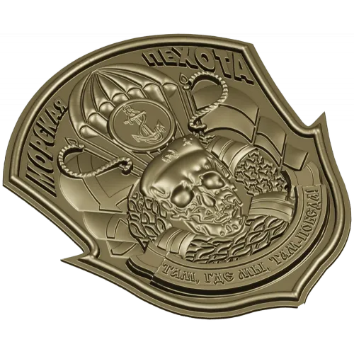 Russian Naval Infantry Emblem STL 3D Model