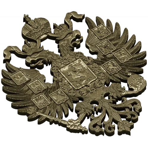Imperial Russian Double-Headed Eagle STL 3D Model for CNC