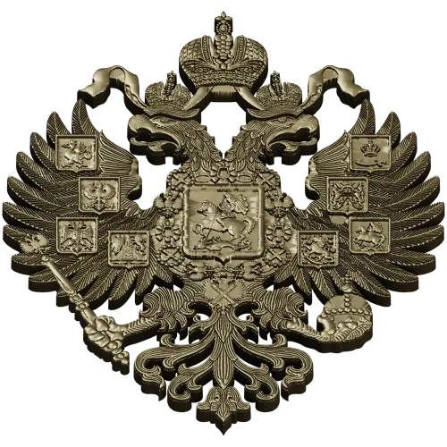 Imperial Russian Double-Headed Eagle STL 3D Model for CNC