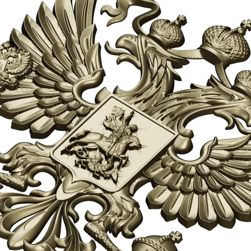 Герб Российской Федерации - 3D STL модель для ЧПУ