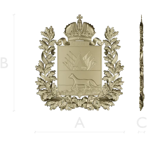 Surgut Coat of Arms 3D STL Relief for CNC