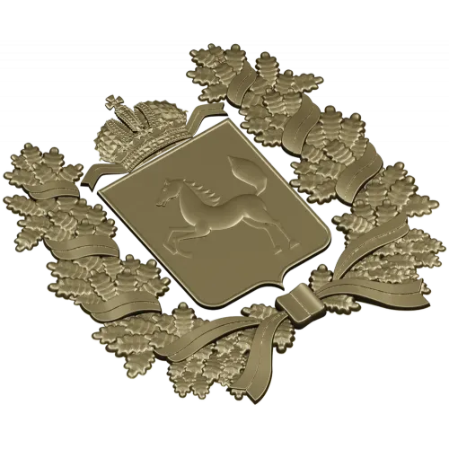 Tomsk Oblast Coat of Arms STL 3D Model for CNC Milling