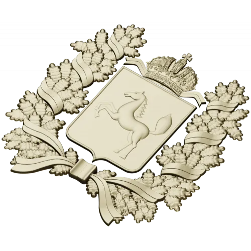 Tomsk Oblast Coat of Arms STL 3D Model for CNC Milling
