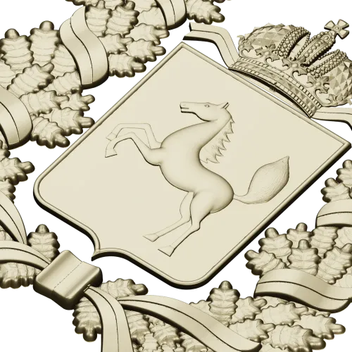 Tomsk Oblast Coat of Arms STL 3D Model for CNC Milling