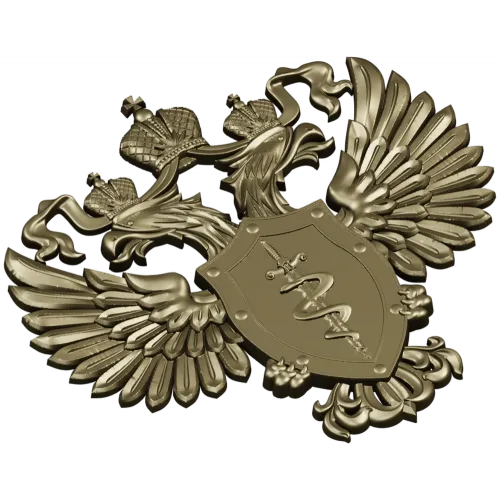 Герб ФСКН - 3D модель STL для ЧПУ