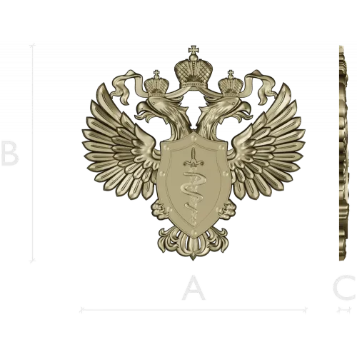 Герб ФСКН - 3D модель STL для ЧПУ