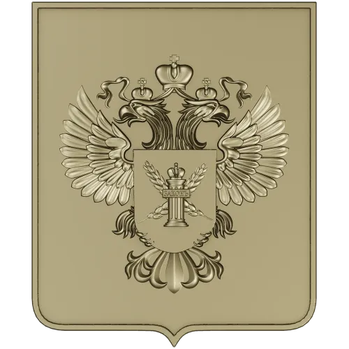 Heraldic Double-Headed Eagle Shield STL 3D Model