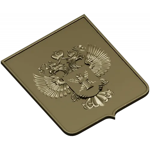 Heraldic Double-Headed Eagle Shield STL 3D Model