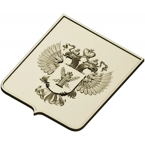 Heraldic Double-Headed Eagle Shield STL 3D Model