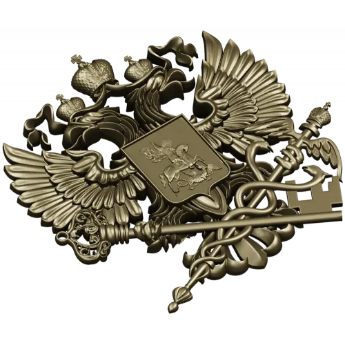 Герб налоговой службы - 3D модель в формате STL для ЧПУ