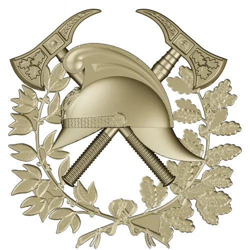 Firefighter Emblem 3D STL Model for CNC Milling