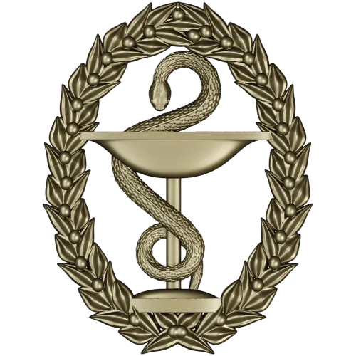 Hygieia medical emblem 3D STL for CNC