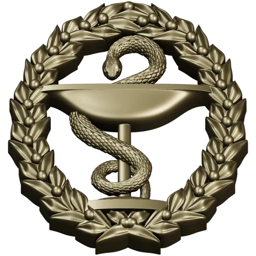 Hygieia medical emblem 3D STL for CNC
