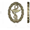 Hygieia medical emblem 3D STL for CNC