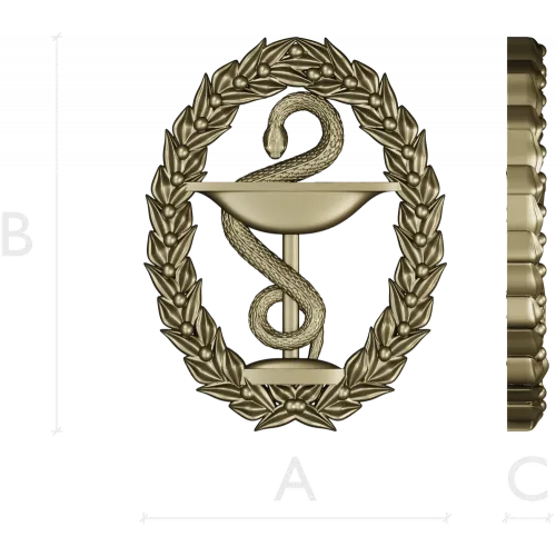 Hygieia medical emblem 3D STL for CNC