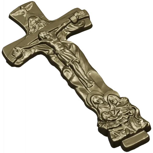 Trinity Relief Crucifix STL for CNC carving