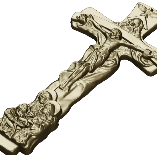 Trinity Relief Crucifix STL for CNC carving