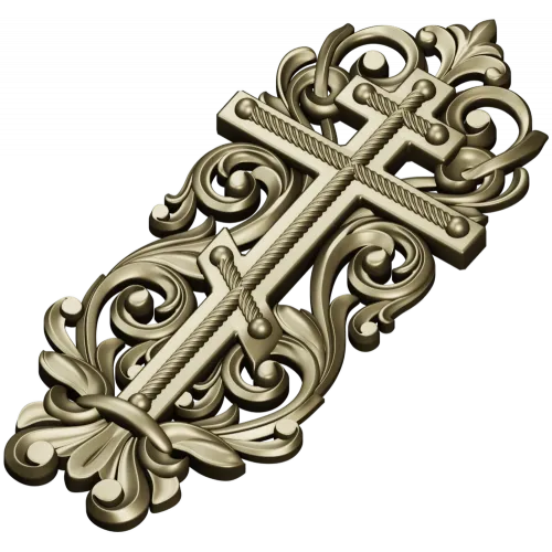 Ornate Orthodox Cross STL for CNC