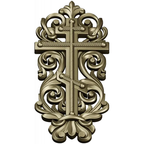 Ornate Orthodox Cross STL for CNC