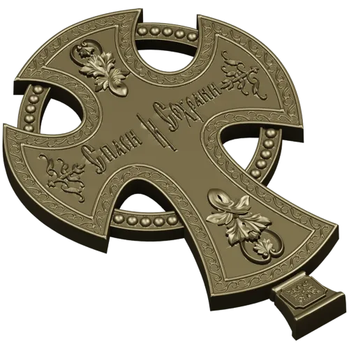 Крест "Спаси и Сохрани" - 3D STL модель для ЧПУ