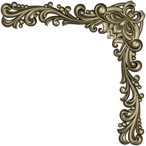 Baroque Acanthus Corner STL for CNC Milling