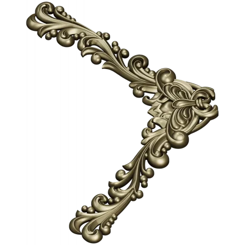 Baroque Acanthus Corner STL for CNC Milling