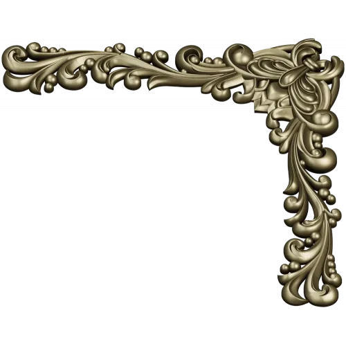 Baroque Acanthus Corner STL for CNC Milling
