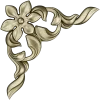 Floral Corner Ornament STL for CNC