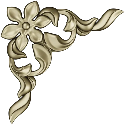 Floral Corner Ornament STL for CNC