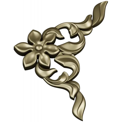 Floral Corner Ornament STL for CNC
